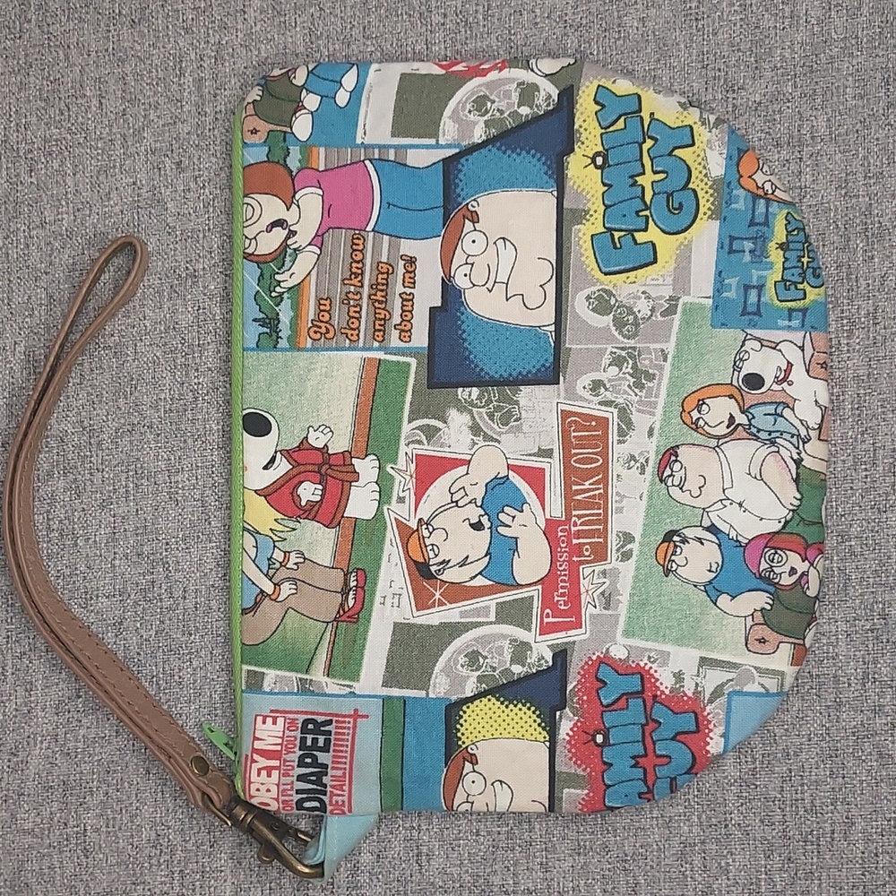 Homemade Family Guy Stewie Brian Meg Peter Lois Wristlet Cosmetic Bag Pouch